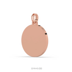 TRIPLE ROW BAGUETTE ROUND PENDANT