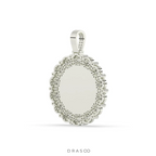 LUXURY FLOWER FRAME ROUND PENDANT