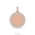 LUXURY FLOWER FRAME ROUND PENDANT