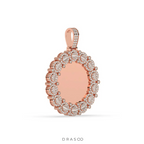 LUXURY FLOWER FRAME ROUND PENDANT