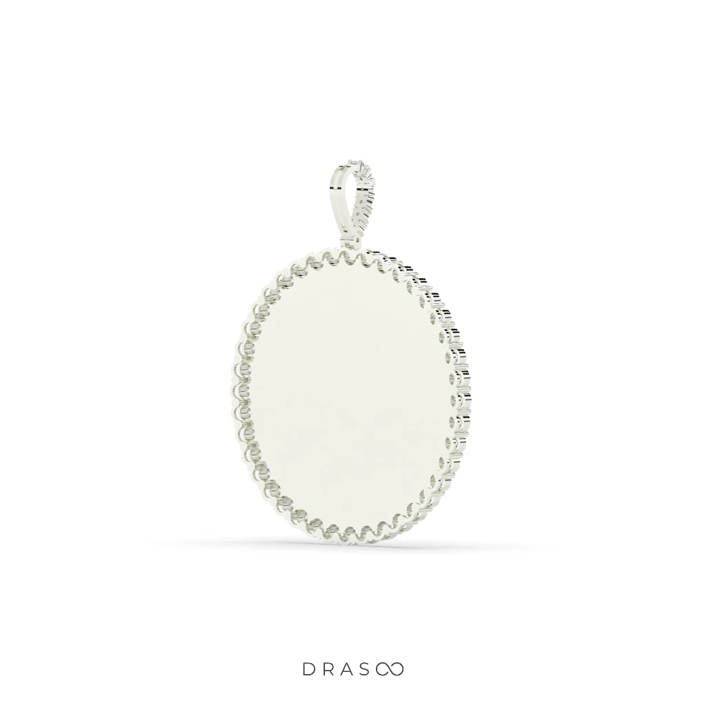TRIPLE LAYER GOLD ROUND PENDANT