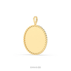 TRIPLE LAYER GOLD ROUND PENDANT