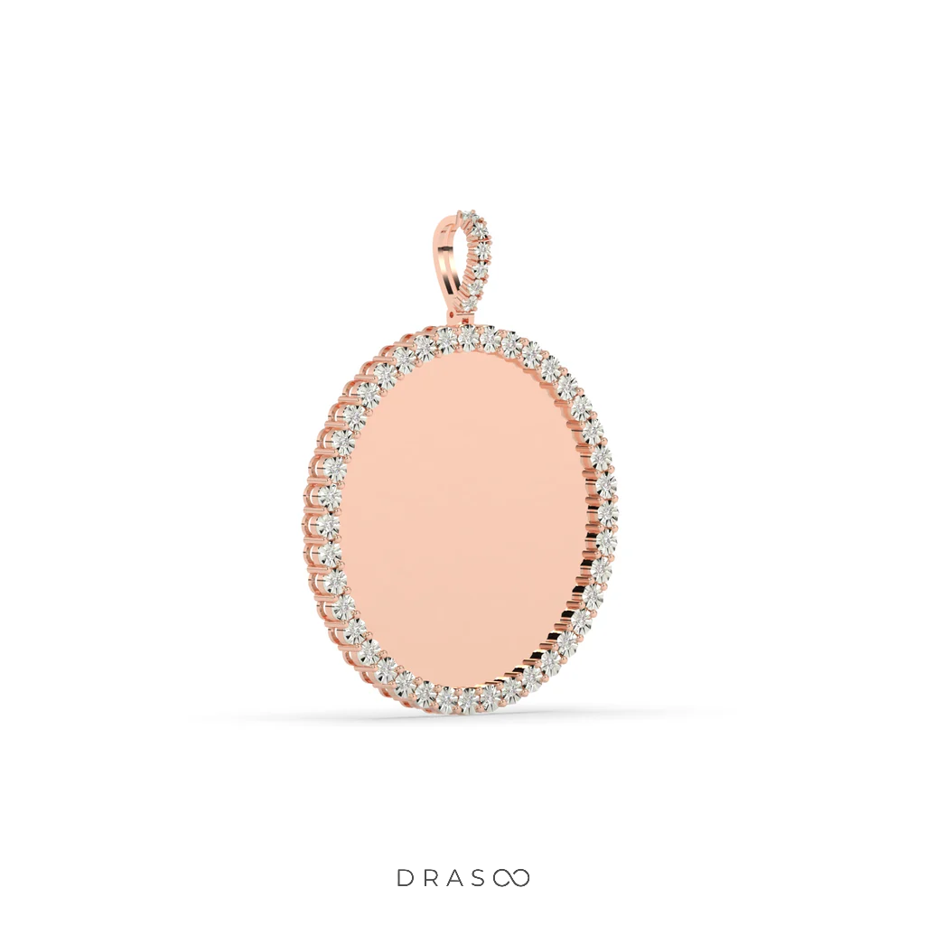 TRIPLE LAYER GOLD ROUND PENDANT