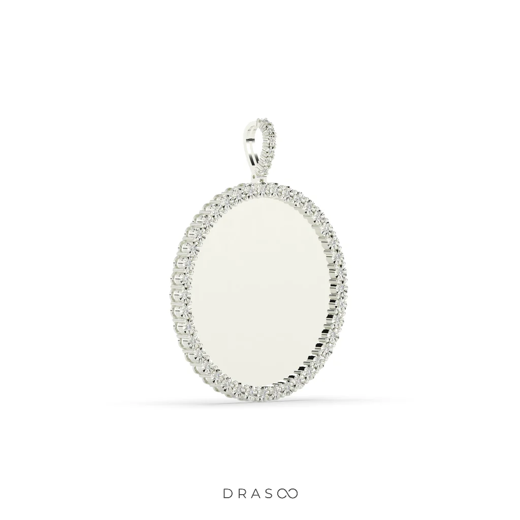 TRIPLE LAYER GOLD ROUND PENDANT