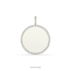 TRIPLE LAYER GOLD ROUND PENDANT