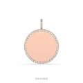 TRIPLE LAYER GOLD ROUND PENDANT