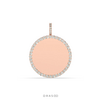 TRIPLE LAYER GOLD ROUND PENDANT