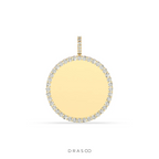 TRIPLE LAYER GOLD ROUND PENDANT