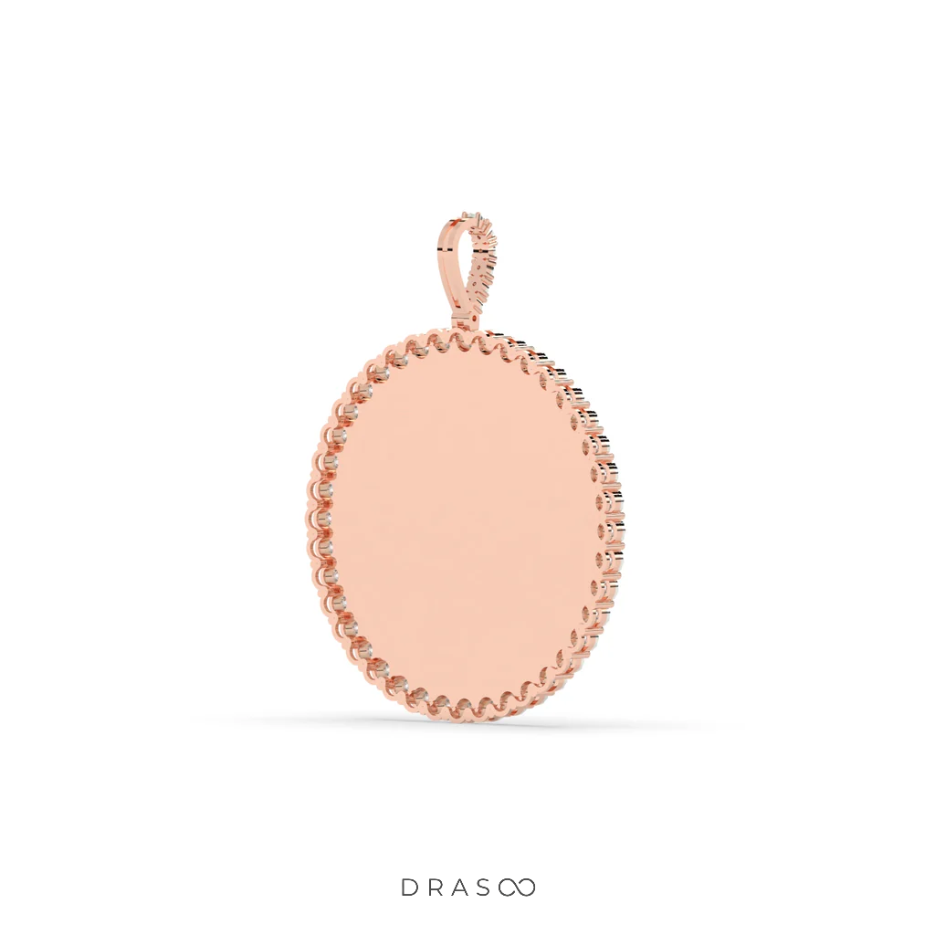 TRIPLE LAYER GOLD ROUND PENDANT