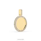 BAGUETTE AND ROUND DIAMOND ICED OUT PICTURE CHARM HIP HOP PENDANT