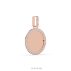 DOUBLE LAYER DIAMOND CIRCLE PENDANT