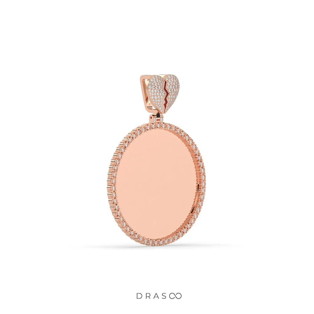 BROKEN HEART DIAMOND FRAME PENDANT