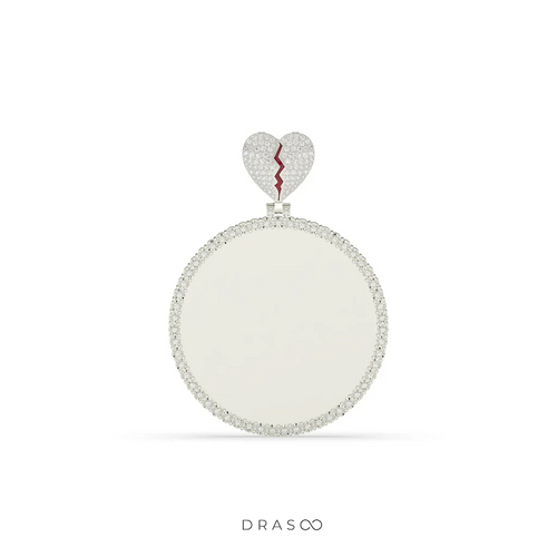 BROKEN HEART DIAMOND FRAME PENDANT
