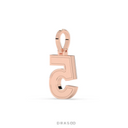 ROUND DIAMOND ICED OUT NUMBER HIP HOP PENDANT