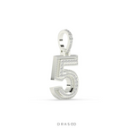 ROUND DIAMOND ICED OUT NUMBER HIP HOP PENDANT
