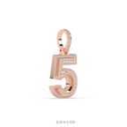 ROUND DIAMOND ICED OUT NUMBER HIP HOP PENDANT