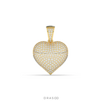 FULLY ICED DIAMOND HEART PENDANT