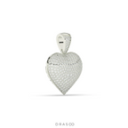 FULLY ICED DIAMOND HEART PENDANT