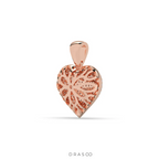 FULLY ICED DIAMOND HEART PENDANT