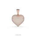 FULLY ICED DIAMOND HEART PENDANT