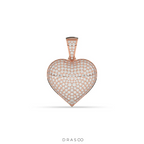 FULLY ICED DIAMOND HEART PENDANT