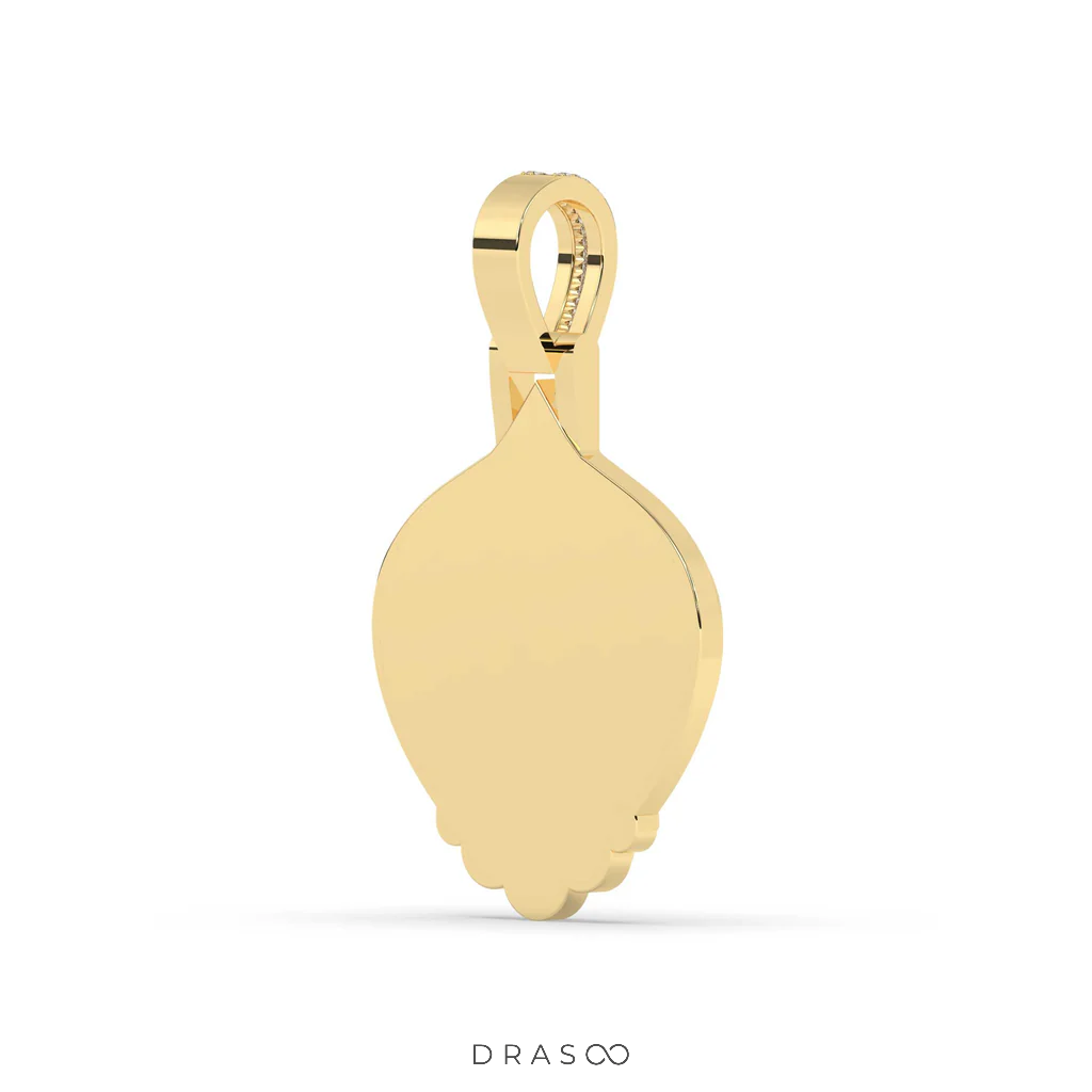 BAGUETTE AND ROUND DIAMOND ICED OUT HIP HOP PENDANT