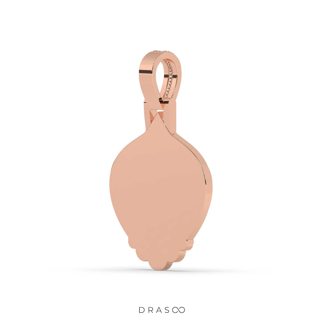 BAGUETTE AND ROUND DIAMOND ICED OUT HIP HOP PENDANT