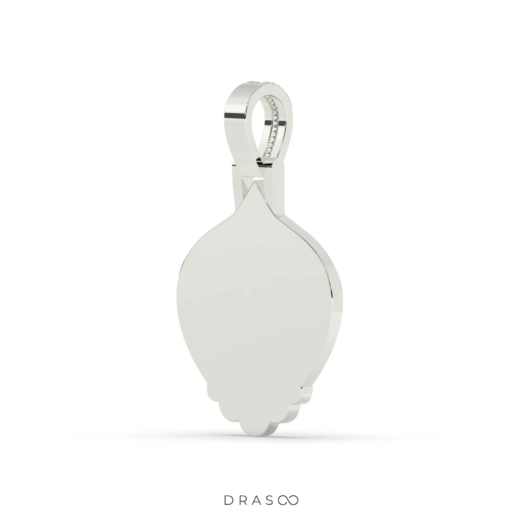 BAGUETTE AND ROUND DIAMOND ICED OUT HIP HOP PENDANT