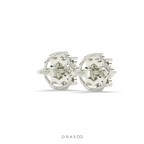 RADIANT FLOWER SHAPE DIAMOND STUDS