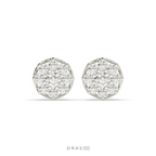RADIANT FLOWER SHAPE DIAMOND STUDS