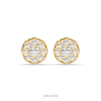 RADIANT FLOWER SHAPE DIAMOND STUDS