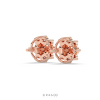 RADIANT FLOWER SHAPE DIAMOND STUDS