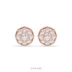 RADIANT FLOWER SHAPE DIAMOND STUDS