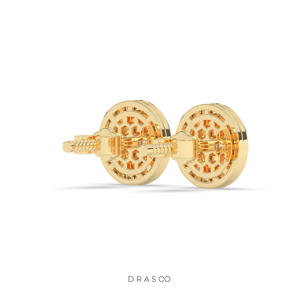 ROYAL GLOW CIRCLE EAR STUDS