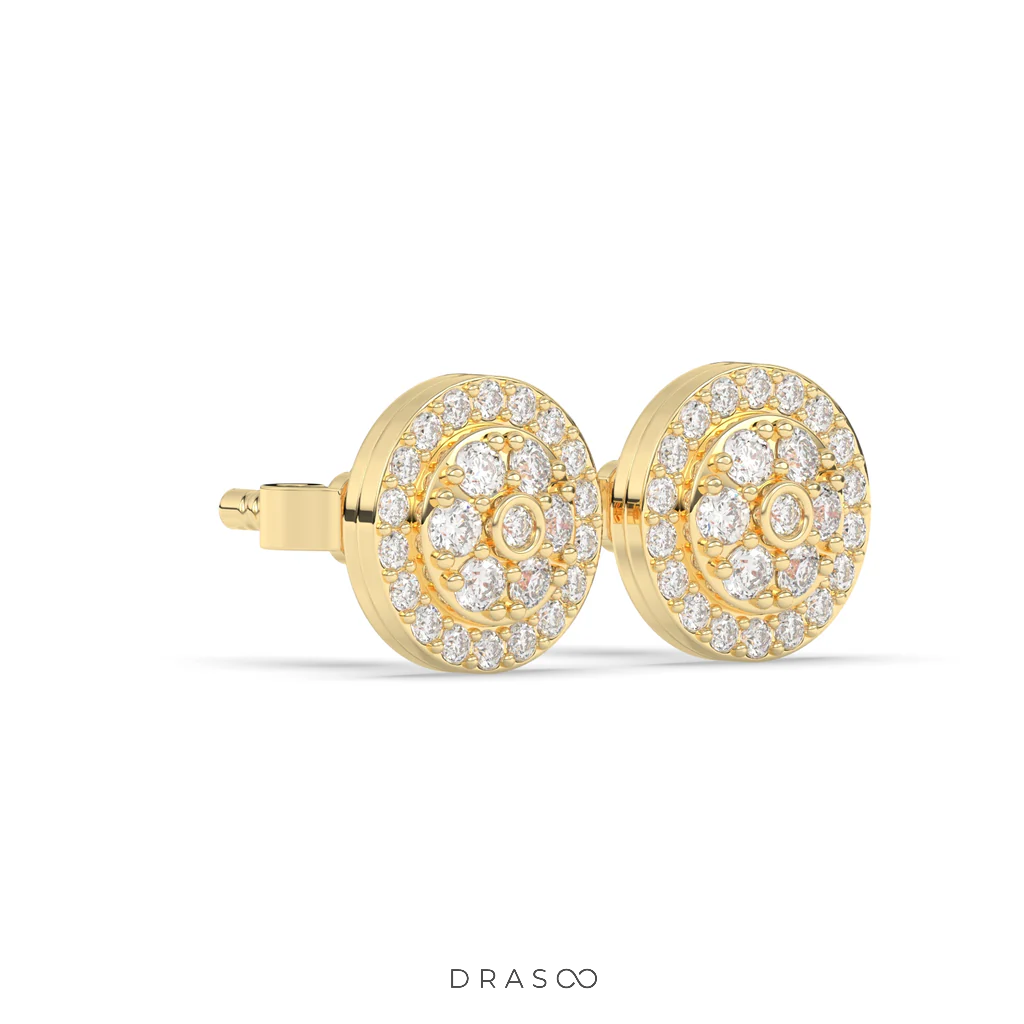 ROYAL GLOW CIRCLE EAR STUDS