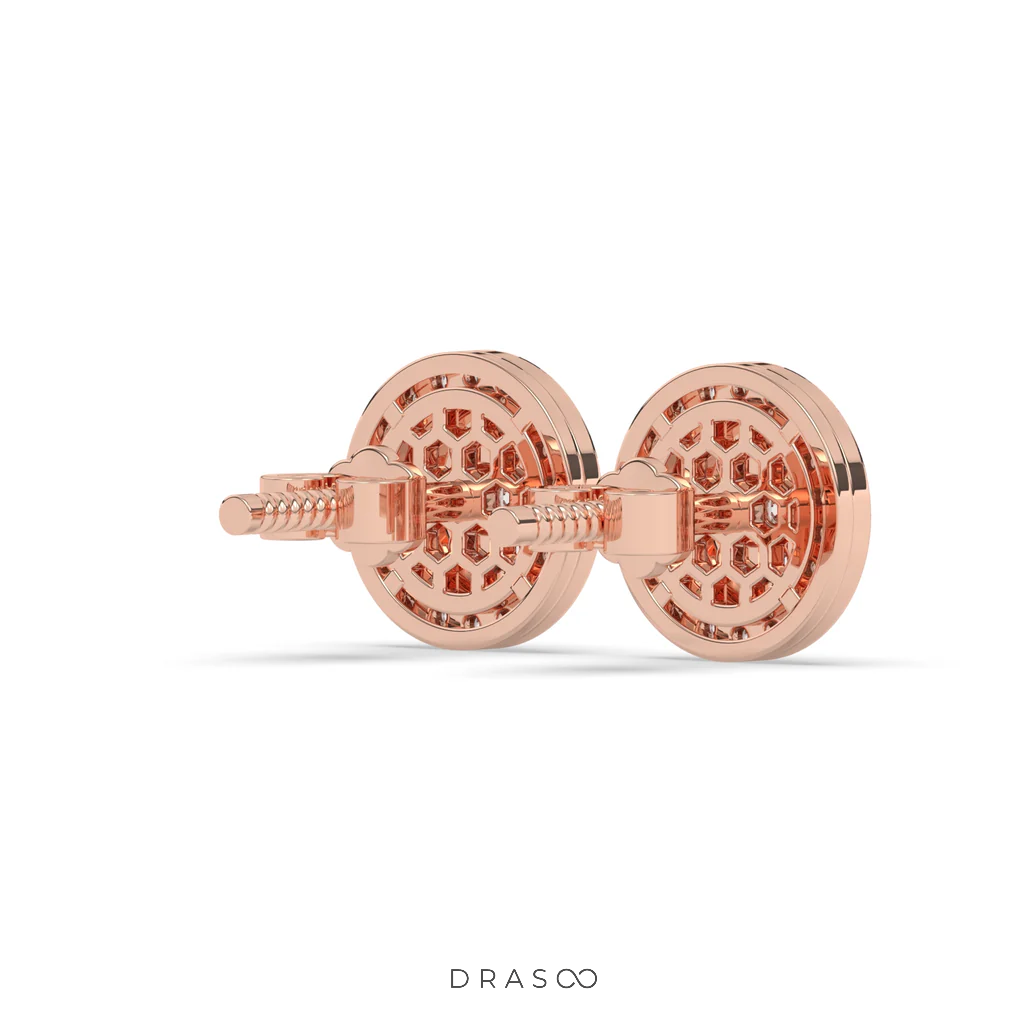 ROYAL GLOW CIRCLE EAR STUDS