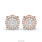 LUXURY HALO DIAMOND STUD EARRINGS