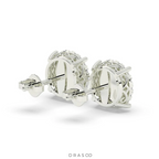 LUXURY HALO DIAMOND STUD EARRINGS