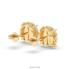 LUXURY HALO DIAMOND STUD EARRINGS