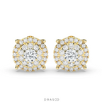 LUXURY HALO DIAMOND STUD EARRINGS