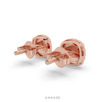 ROYAL FLORAL DIAMOND STUD EARRINGS