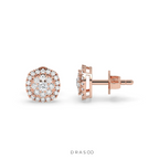 ROYAL FLORAL DIAMOND STUD EARRINGS