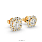 ROYAL FLORAL DIAMOND STUD EARRINGS