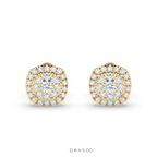 ROYAL FLORAL DIAMOND STUD EARRINGS