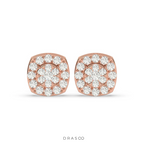 BLOOM PATTERN DIAMOND EAR STUDS