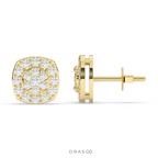 BLOOM PATTERN DIAMOND EAR STUDS