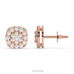 BLOOM PATTERN DIAMOND EAR STUDS