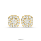 BLOOM PATTERN DIAMOND EAR STUDS