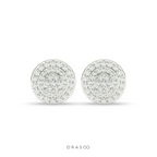 BLOOMING CIRCLE DIAMOND EAR STUDS