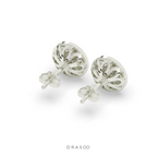 BLOOMING CIRCLE DIAMOND EAR STUDS